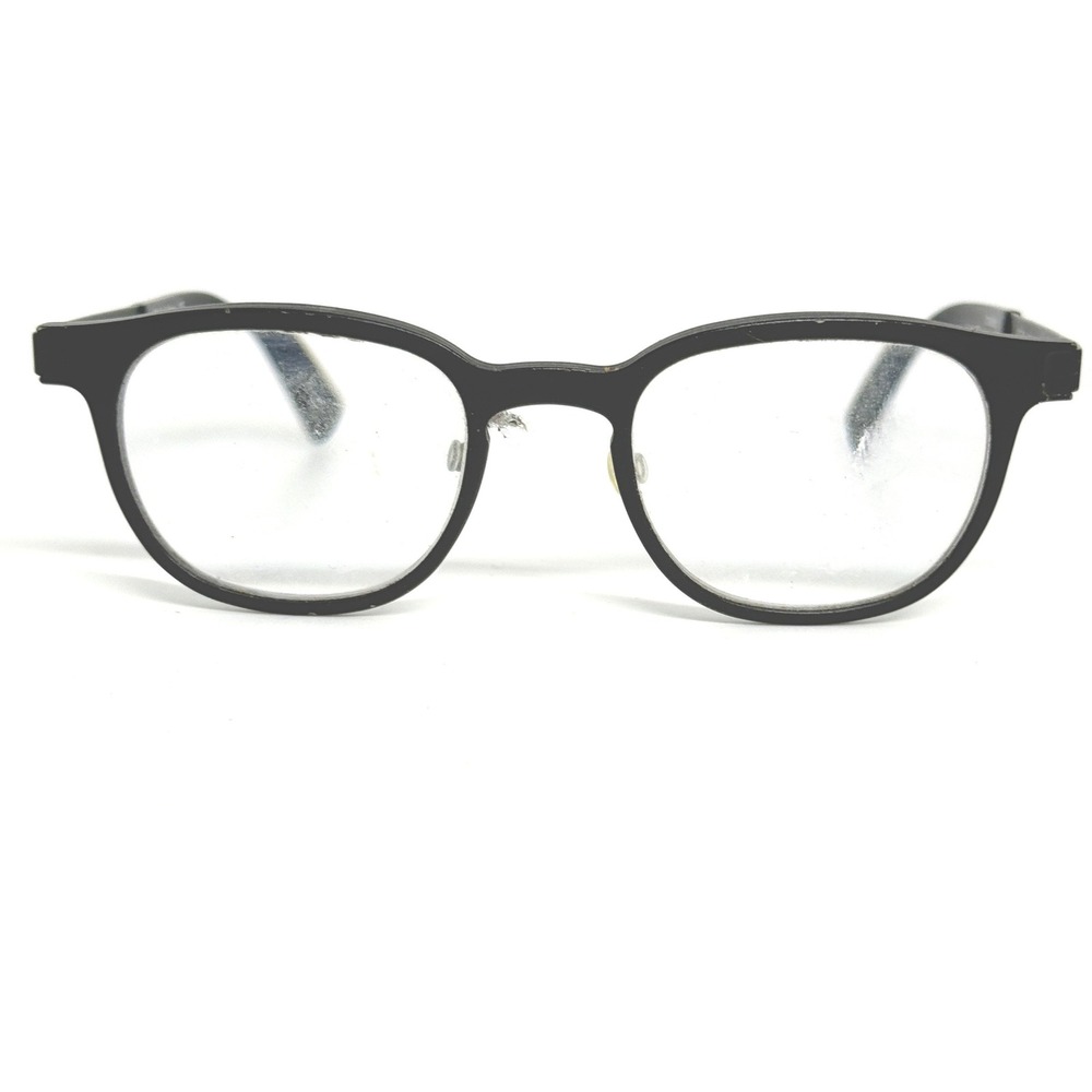SEE 7971 Titanium Eyeglass Frames Black Round 47-20-135 Made in Japan C 21733‎